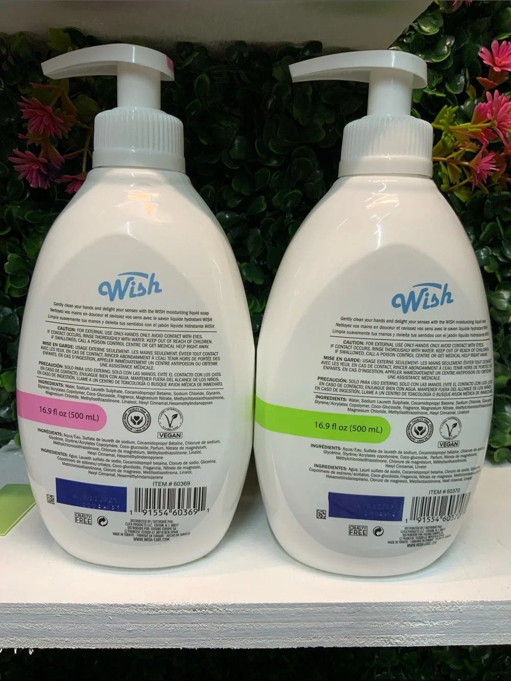 Wish Moisturizing Liquid Soap - Cherry Blossom (White/Pink) and OLIVE OASIS
